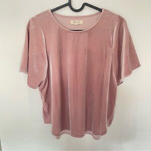 Madewell Velvet Butterfly Top in Wisteria